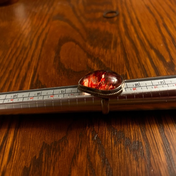 💥Rare Sterling Silver 🔥Fire Quart Ring Size 9 - Picture 3 of 4